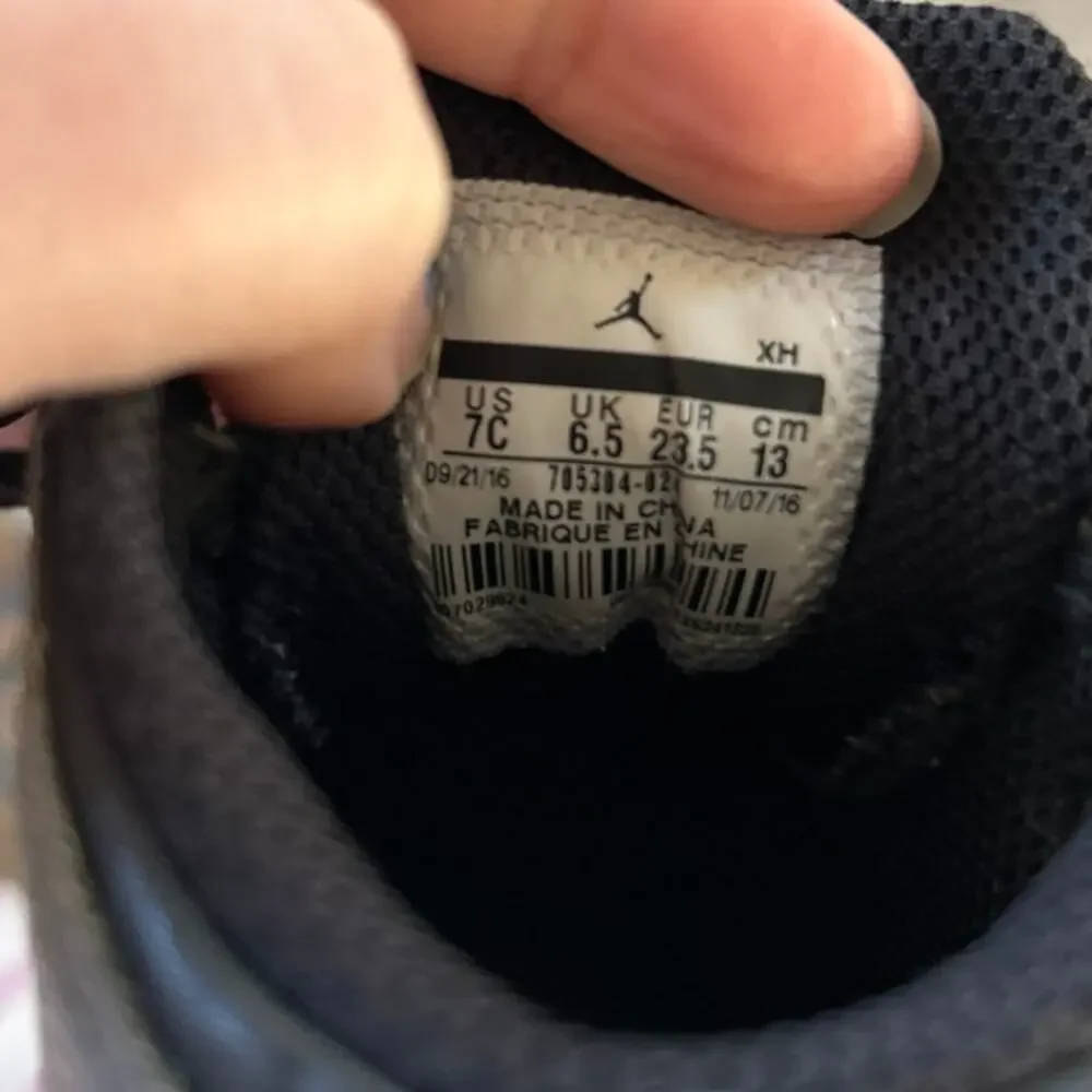Nike Baby/Toddler Air Jordan Black & Grey Sneakers Size 7C